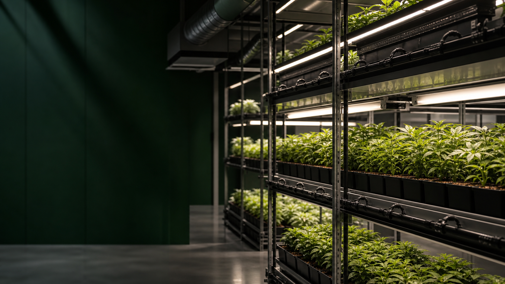 Moderne, technisch ausgestattete Indoor-Anbauanlage